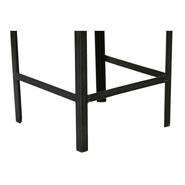 Set of 2 tables Home ESPRIT Black Natural 38 x 38 x 75 cm Online