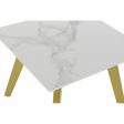 Console DKD Home Decor White Golden Metal Ceramic 60 x 60 x 48 cm Online Hot Sale