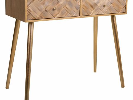 Hall Table with Drawers Alexandra House Living Brown Paolownia wood 41 x 79 x 88 cm Fashion