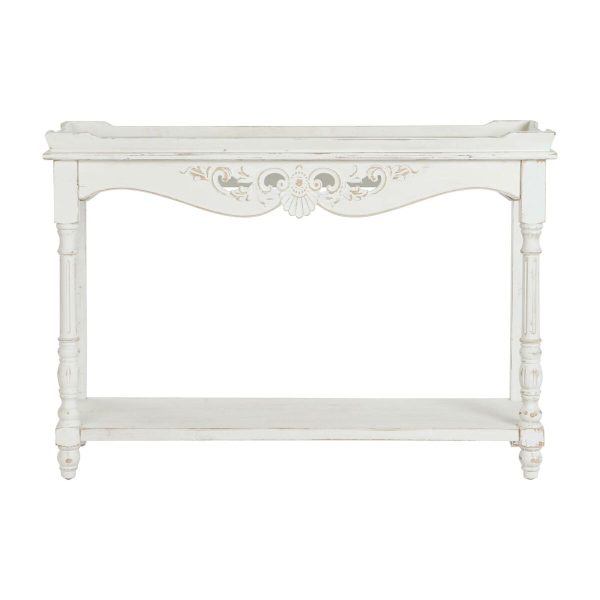 Console DKD Home Decor 120 x 40 x 84,5 cm Fir White MDF Wood Fashion