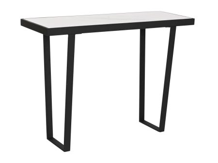 Console Home ESPRIT White Black Metal 100 x 35 x 75 cm For Cheap