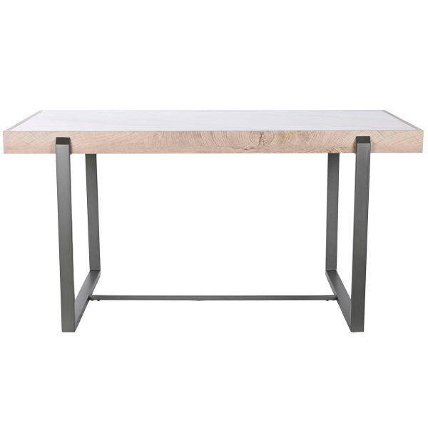 Dining Table Home ESPRIT White Grey Natural Metal 150 x 85 x 75 cm Hot on Sale