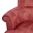 Armchair 77 x 64 x 88 cm Synthetic Fabric Wood Dark Red Online Sale