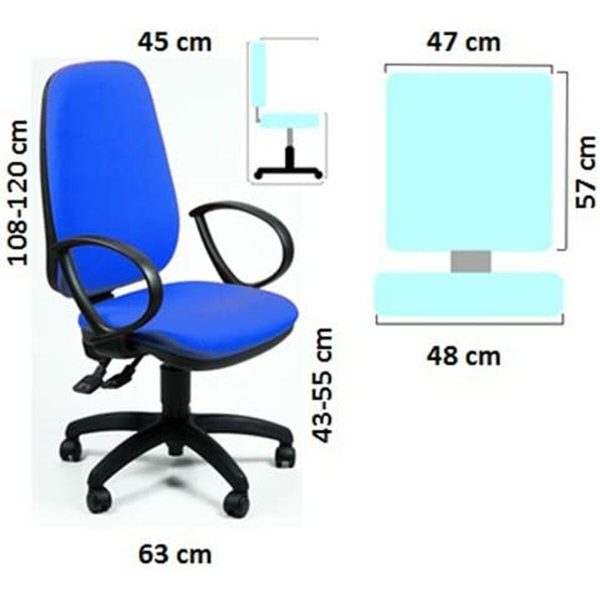 Office Chair Unisit Sincro Tete Blue Online now