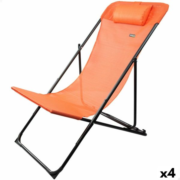 Reclining lounder Aktive Orange 53 x 87 x 78 cm (4 Units) Discount