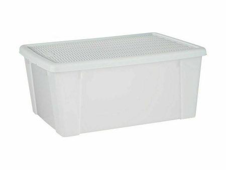 Storage Box with Lid Stefanplast Elegance White Plastic 29 x 17 x 39 cm (6 Units) Online Sale