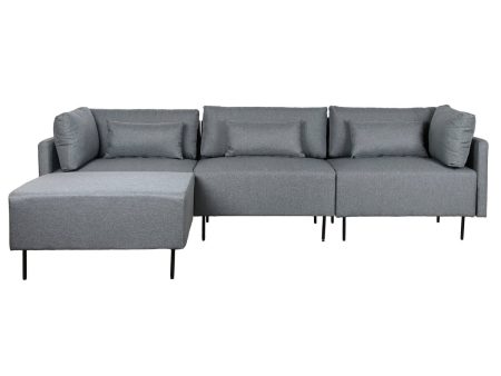 Chaise Longue Sofa DKD Home Decor Grey Metal Modern 276 x 152,5 x 84 cm on Sale