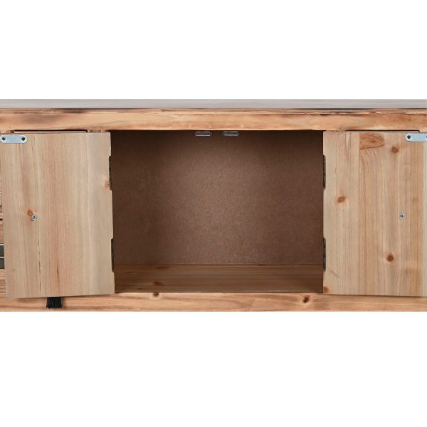 Console Home ESPRIT Black Fir MDF Wood 96 x 24 x 79 cm Sale