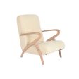 Armchair Home ESPRIT White Natural 57 x 55 x 85 cm For Sale