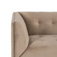 Sofa 156 x 81 x 72 cm Champagne Synthetic Fabric Wood Velvet on Sale