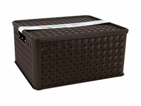 Storage Box with Lid Tontarelli Arianna 33,5 x 29,5 x 16,5 cm (4 Units) Fashion