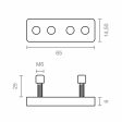 Joining Plate Micel TLD25 65 x 14,5 x 6 mm Awning Inferior Fashion