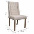 Dining Chair Alexandra House Living Cream 53 x 102 x 53 cm For Sale