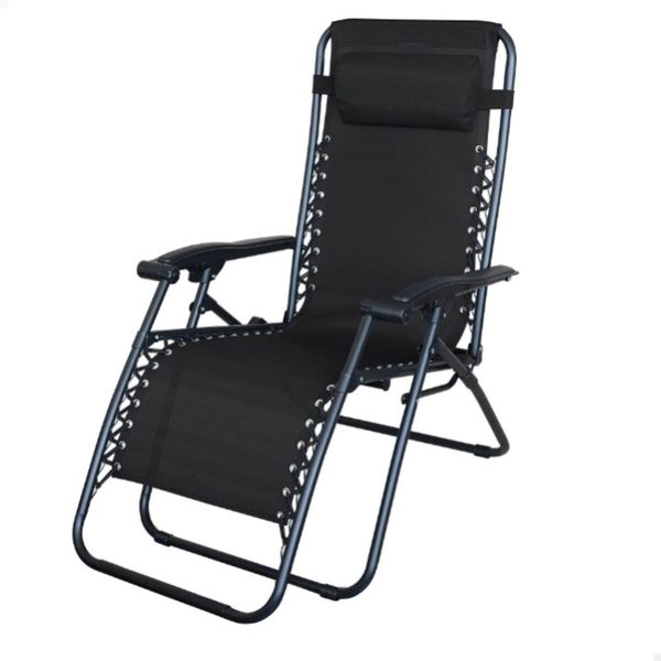 Sun-lounger Aktive Black 52 x 102 x 68 cm Supply