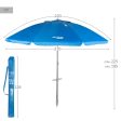 Sunshade Aktive Blue Polyester Aluminium 220 x 225 x 220 cm (6 Units) For Cheap