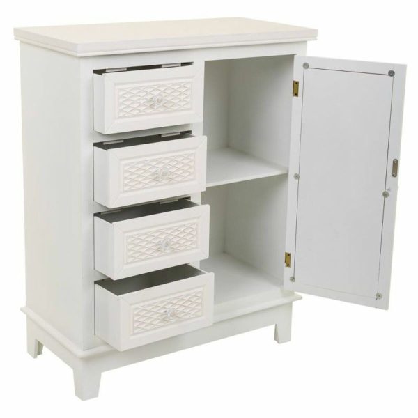 Hall Alexandra House Living White Cream Metal Pine MDF Wood 32 x 84 x 66 cm Discount