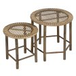 Side table Natural Bamboo 50 x 50 x 48 cm 38,5 x 38,5 x 40 cm 2 Pieces (2 Units) Online now