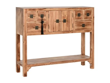 Console Home ESPRIT Black Fir MDF Wood 96 x 24 x 79 cm Sale