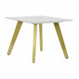 Console DKD Home Decor White Golden Metal Ceramic 60 x 60 x 48 cm Online Hot Sale