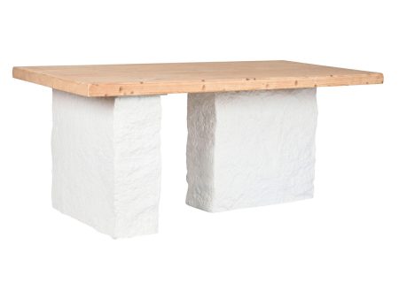 Dining Table Home ESPRIT White Resin Fir 180 x 90 x 77 cm Online Hot Sale