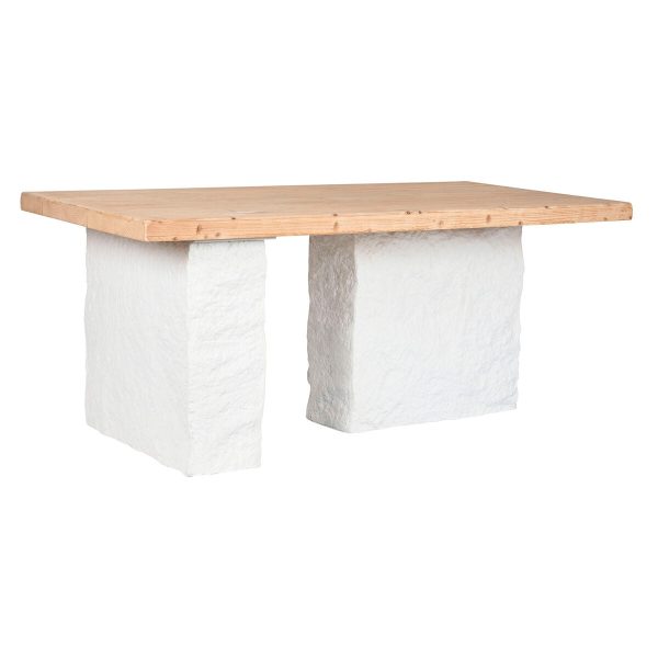 Dining Table Home ESPRIT White Resin Fir 180 x 90 x 77 cm Online Hot Sale