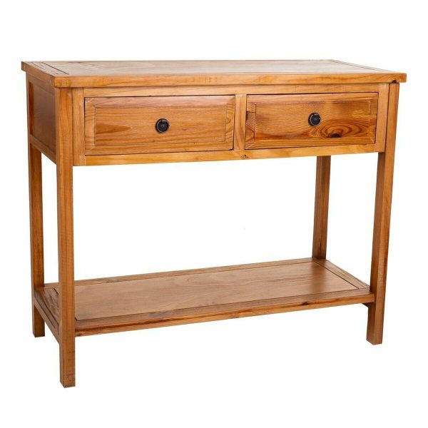 Hall Table with Drawers Alexandra House Living Brown Pine MDF Wood 78 x 41 x 95 cm Cheap