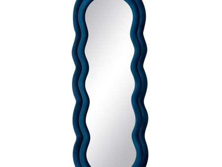 Wall mirror Blue Franela Wood Crystal Vertical 60 x 4 x 160 cm For Cheap