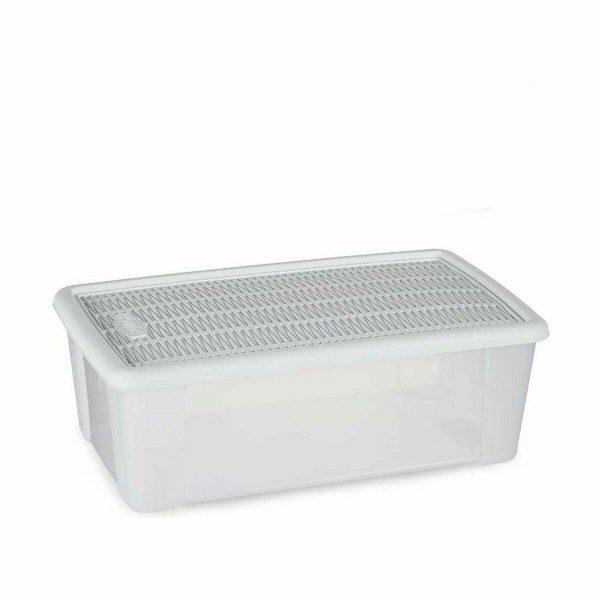 Storage Box with Lid Stefanplast Elegance White Plastic 5 L 19,5 x 11,5 x 33 cm (12 Units) Online now