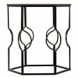 Set of 2 tables Alexandra House Living Black Iron MDF Wood 39 x 57 x 39 cm on Sale