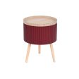 Side table DKD Home Decor 38,5 x 38,5 x 49 cm Brown Maroon MDF Wood on Sale