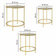 Set of 3 tables Alexandra House Living Gold 53 x 60 x 53 cm Hot on Sale