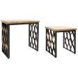 Set of 2 tables Home ESPRIT Wood Metal 64 x 34 x 65 cm Cheap