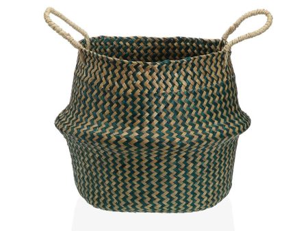 Decorative basket Versa Green Marine algae Ø 28 cm For Sale