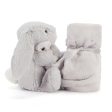 JellyCat Bashful Silver Bunny Soother (Discontinued soon) Online now