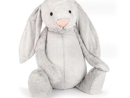 JellyCat Bashful Silver Bunny - Really Really Big H108cm Online now