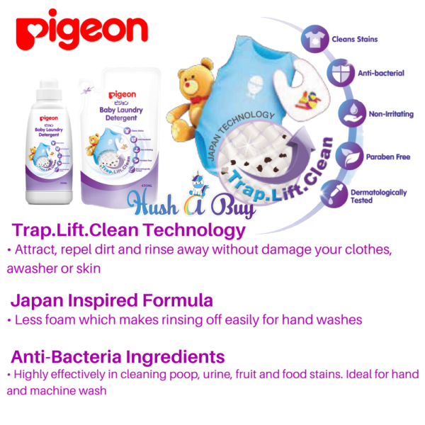 Pigeon Baby Laundry Detergent (Economical) - Refill 450ml (EXPIRY APRIL 2024) Online now