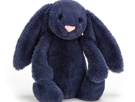 JellyCat Bashful Navy Bunny - Medium H31cm on Sale